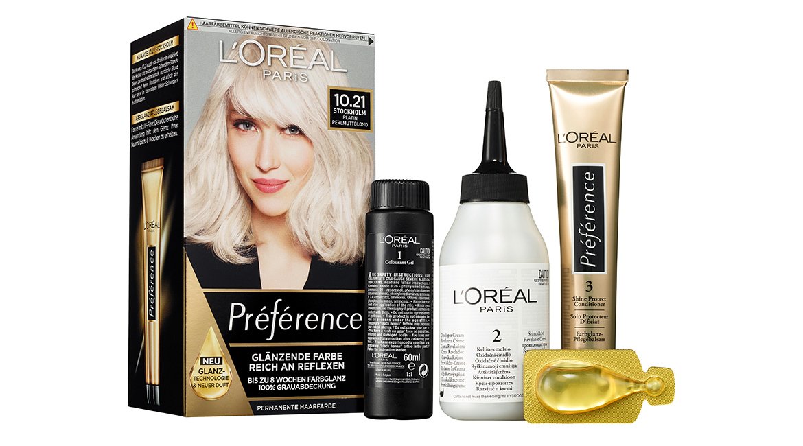 Verschiedene Haarfärbe- und Pflegeprodukte von L'Oréal Paris